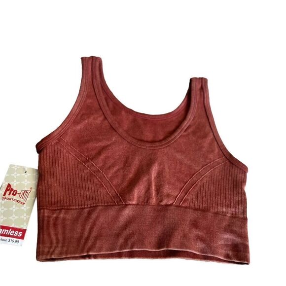 Pro-Fit Sportswear Sports Bra Orange Size Medium NWT - Picture 3 of 4
